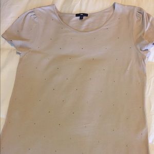 GAP top with bronze stud detail